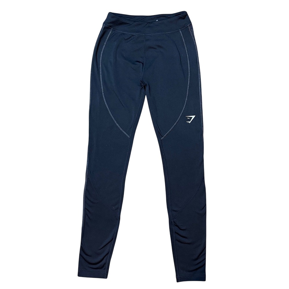 Gymshark Dry Women Black Reflective Silver Stitching Running Leggings Small